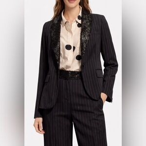 2 pc Marc Jacobs Wool Sequin Trim Suit